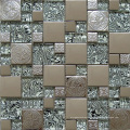 Azulejo de la pared del mosaico del metal del acero inoxidable, mosaico de cristal (SM211)